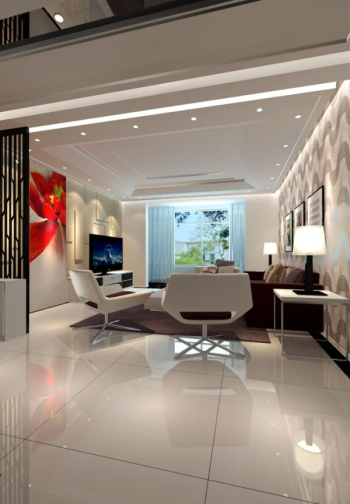 salon modle 3d de style moderne