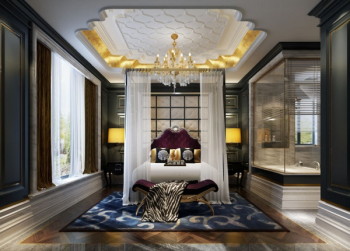 Fan modle de chambre de palace de luxe
