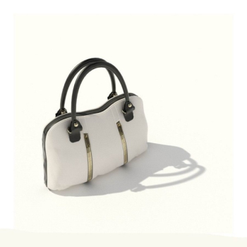 Mme carr sac  main blanc modle 3D