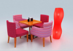 Casual caf canap modle 3D