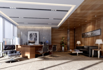 modle bureau d'affaires 3d de style moderne
