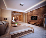 salon modle en bois 3d style vintage