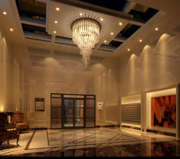 Superbe hall d'entre de l'hôtel modle 3D