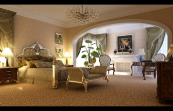 Continental chambre bucolique modle 3d