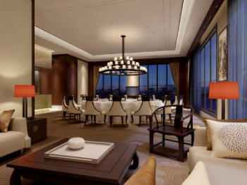 Chinoise chambre d'hôtel modle package 3d