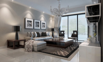 Beau modle moderne 3d salon