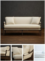 canap blanc simple modle 3D