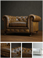 Canaps en cuir haut de gamme Boutique modle 3D