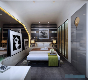 Aprs la dcoration crative modle 3D de chambre moderne