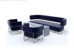 Modle simple 3d canap noir et gris