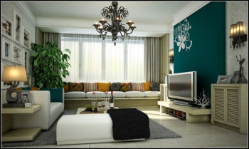 De style europen jardin le salon modle 3D