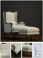 Modle blanc Fauteuil 3D