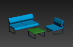 Canap tabouret modle 3D
