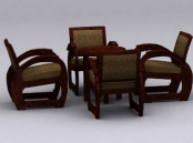 Chinois combinaison de deux ensembles de tables et de chaises
