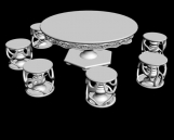 Combinaison de meubles chinois - tables et chaises de repas