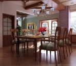American Country style intrieur modle 3D (y compris le matriel, rseau zone claire, et CAD dessins de travail)