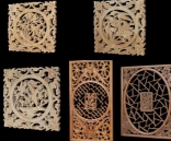 Modle 3D de bois chinois de la sculpture creusant