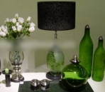 Green Art Glass Decoration